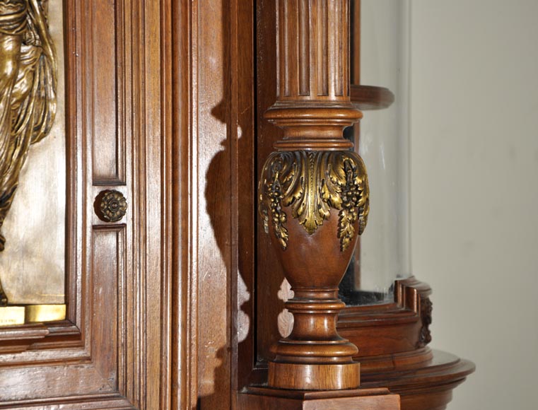 Eugène Frager, Meynard Manufacture (cabinetmaker), Ferdinand Barbedienne (bronze manufacturer), Louis-Constant Sevin (ornemanist) - Exceptional Neo-Renaissance style dining room set made out of carved walnut-7