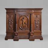 Egisto GAJANI - Very beautiful Neo-Renaissance style carved walnut wood piece of furniture dated from 1876