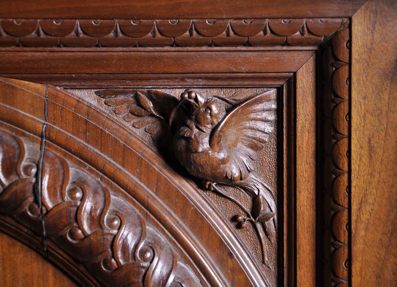 Egisto GAJANI - Very beautiful Neo-Renaissance style carved walnut