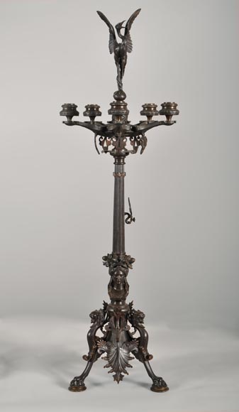 Pair of Candelabras with storks-1
