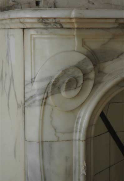Antique Louis XV style fireplace in a Grey Panazeau marble