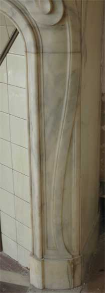 Antique Louis XV style fireplace in a Grey Panazeau marble