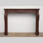 Antique Louis XV style fireplace in Red Griotte marble