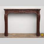 Antique Louis XV style fireplace in Red Griotte marble