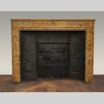 Antique Louis XVI style fireplace in Breccia Saint-Antonin marble 