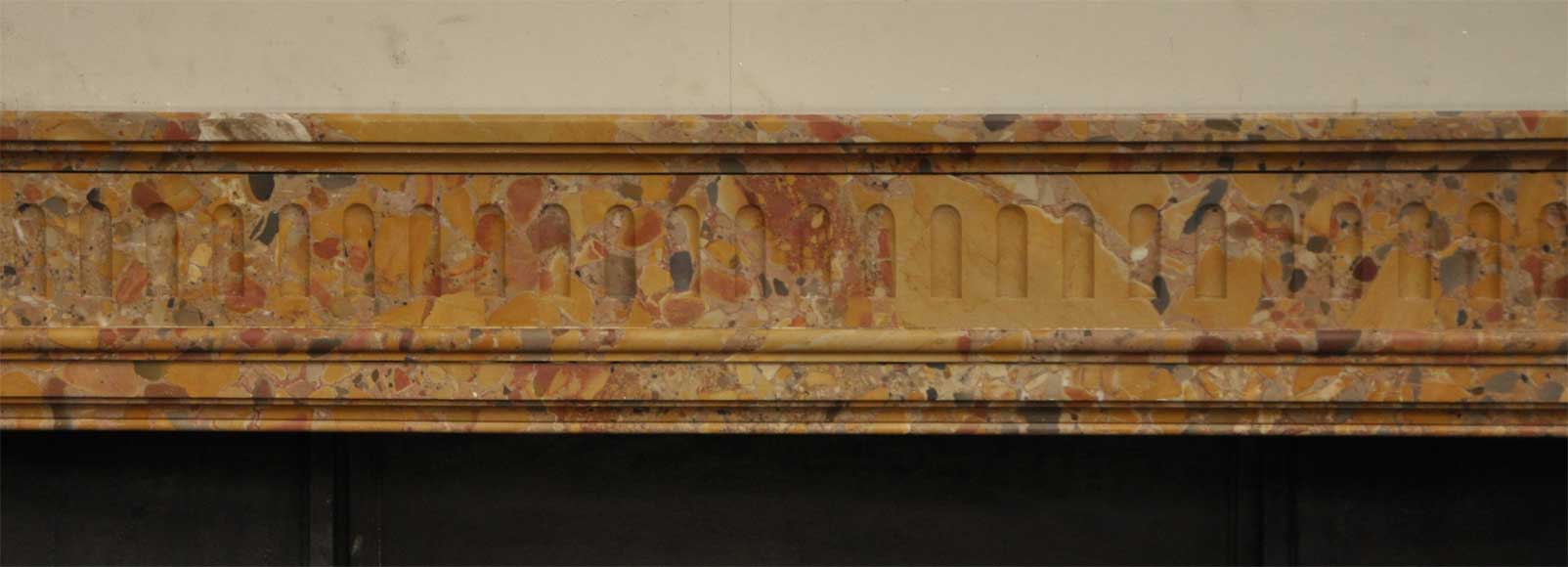 Antique Louis XVI style fireplace in Breccia Saint-Antonin marble -1