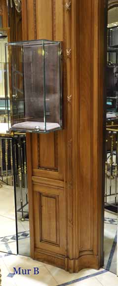 Antique walnut paneled room Louis XVI style-12