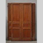 One double-door and two doors made out of mahogany with marquetry frieze decoration