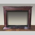 Antique Louis XIV style fireplace made out of Griotte Red marble