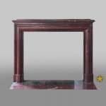 Antique Louis XIV style fireplace made out of Griotte Red marble