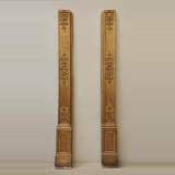Pair of golden oak pilasters from the 18th century
