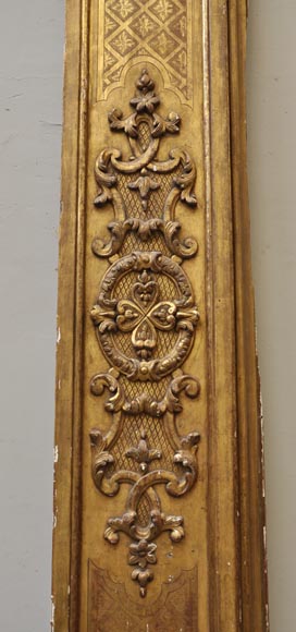 Pair of golden oak pilasters from the 18th century-3