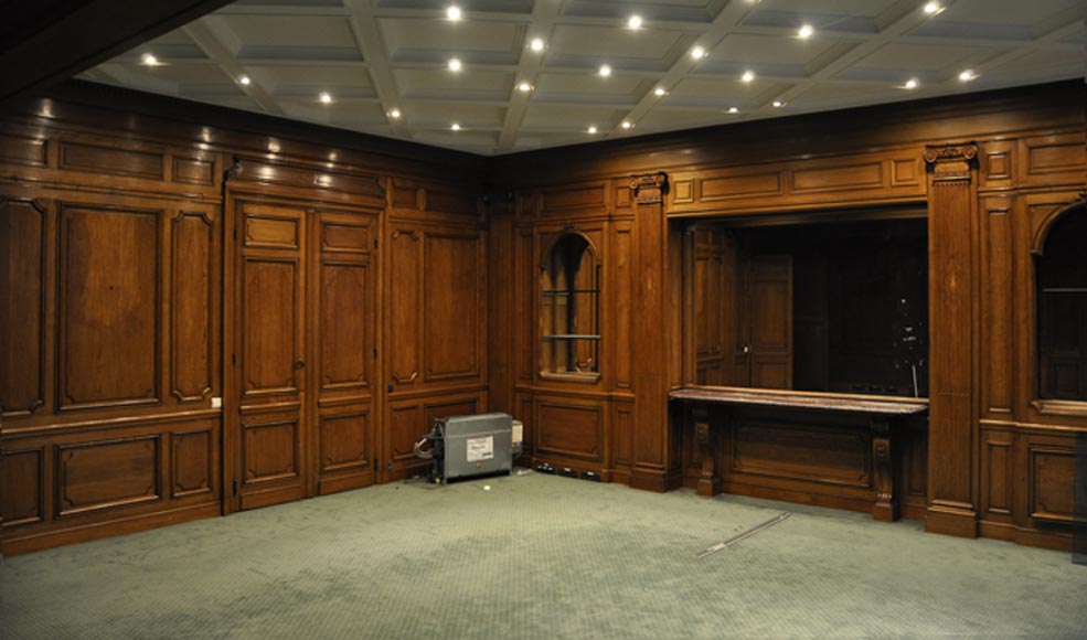Antique Oak Wood Paneled Room From The 19th Century Rooms