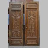 False pair of antique  carved oak doors from the 19th century