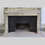 Antique Louis XVI period Fireplace in Carrara marble ornamented with flowers