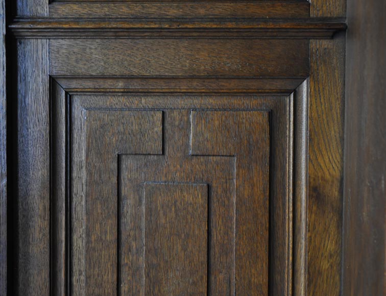 Set of oak carved panels with vitruvian scroll-2