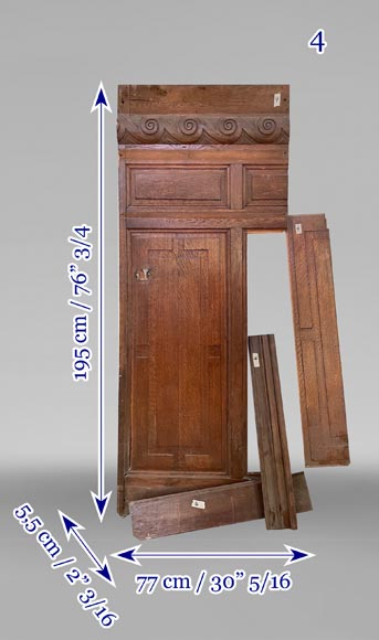 Set of oak carved panels with vitruvian scroll Set of oak carved panels with vitruvian scroll-13
