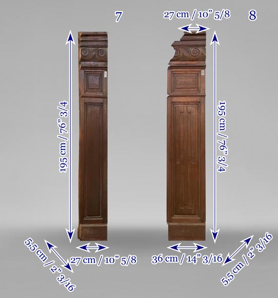 Set of oak carved panels with vitruvian scroll Set of oak carved panels with vitruvian scroll-15