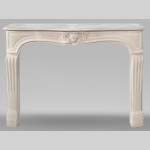 Louis XV style stone fireplace