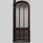 Beautiful antique Neo-Gothic style carved oak door, 19th century