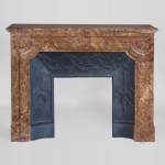Antique Louis XIV style fireplace in Brèche marble
