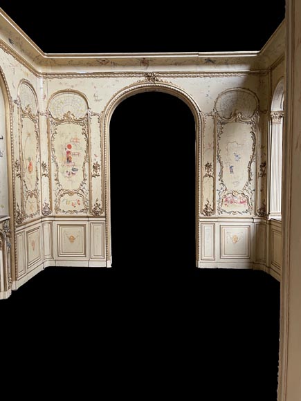 Panelled room with fine chinoiserie decoration from the Villa Les Cèdres,  King Leopold II’s residence  in Saint-Jean-Cap-Ferrat, Côte d’Azur-5