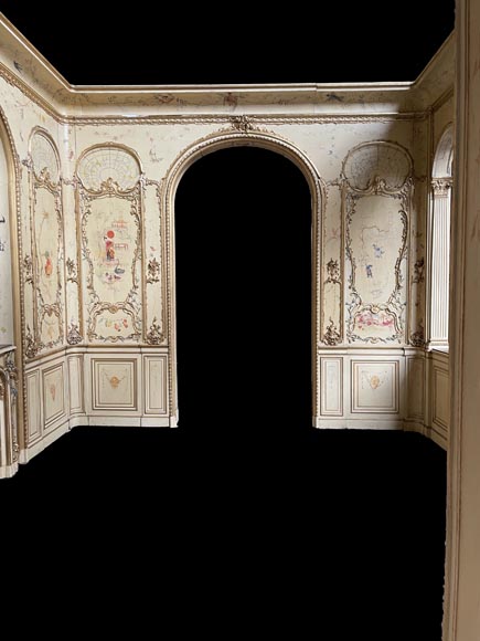 Panelled room with fine chinoiserie decoration from the Villa Les Cèdres,  King Leopold II’s residence  in Saint-Jean-Cap-Ferrat, Côte d’Azur-4