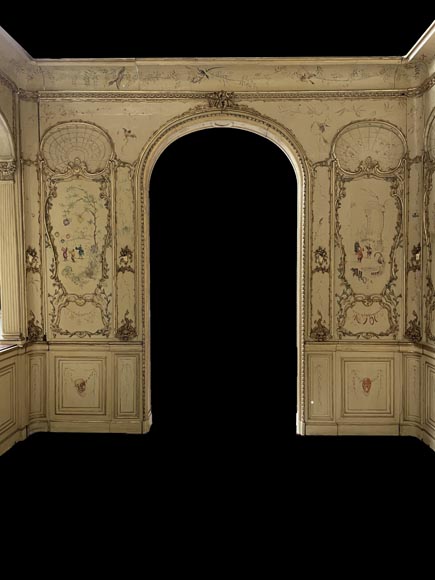 Panelled room with fine chinoiserie decoration from the Villa Les Cèdres,  King Leopold II’s residence  in Saint-Jean-Cap-Ferrat, Côte d’Azur-6