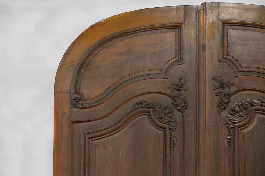 Important and rare door from an Haussmannian building in oakwood, late 19th century -2