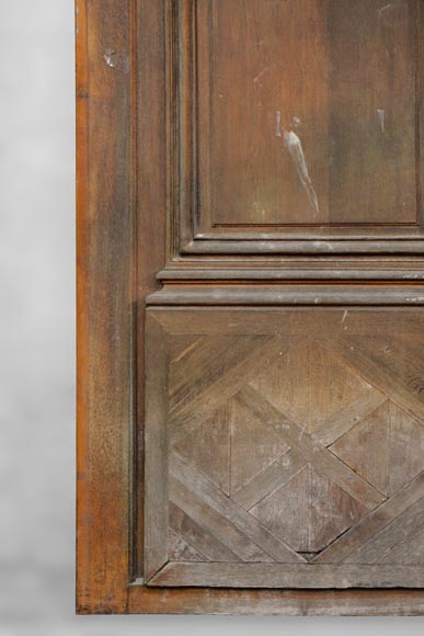 Important and rare door from an Haussmannian building in oakwood, late 19th century -5