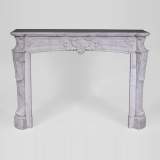 Antique Regence style fireplace in Carrara marble 