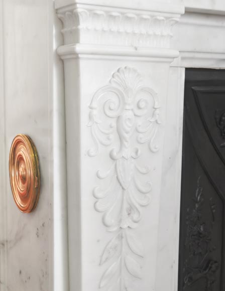 Empire-style fireplace in semi-statuary marble-7