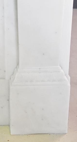 Empire-style fireplace in semi-statuary marble-12