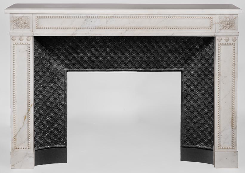 Beautiful Antique Louis Xvi Style Fireplace Made Of Statuary