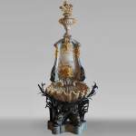Exceptional Regency style fountain in marbles and bronze