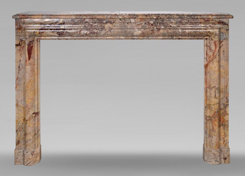 Sarrancolin marble mantelpiece with roll molding-0