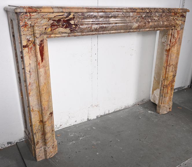 Sarrancolin marble mantelpiece with roll molding-2
