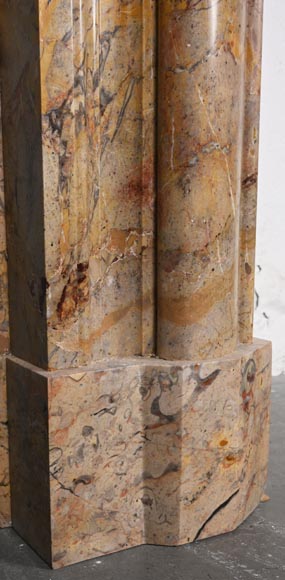 Sarrancolin marble mantelpiece with roll molding-4