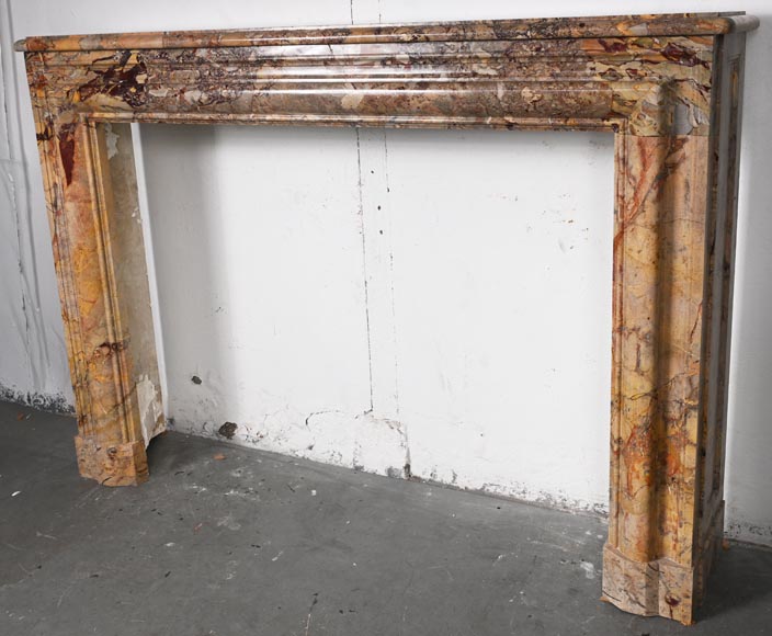 Sarrancolin marble mantelpiece with roll molding-5