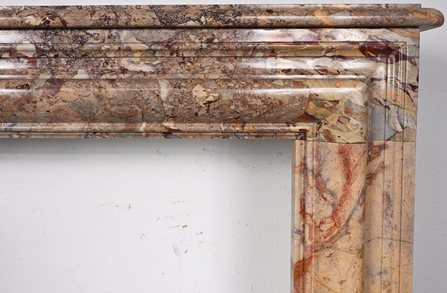 Sarrancolin marble mantelpiece with roll molding-6