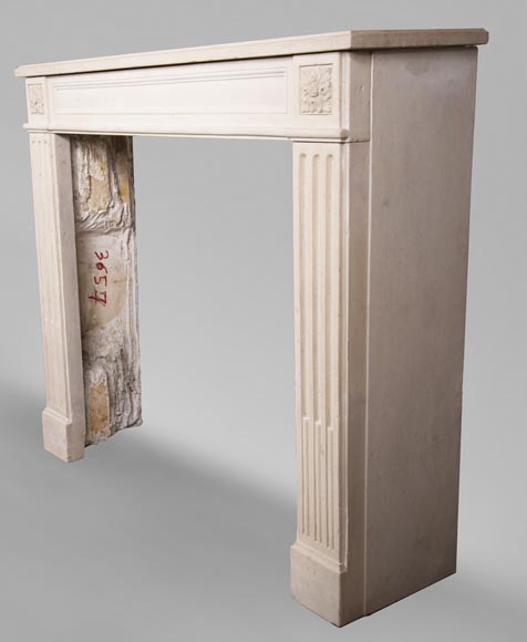 Antique stone fireplace in the Louis XVI style-5