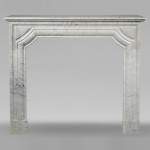 Louis XIV style mantel in speckled Carrara marble