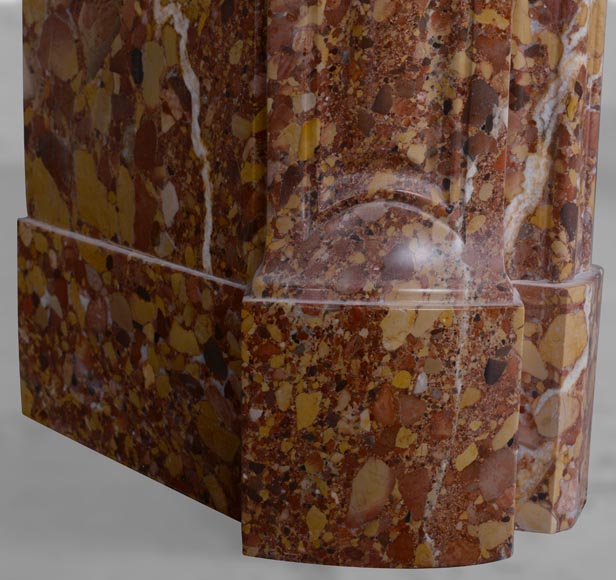 Stretched out Pompadour mantel in Alep Breccia marbre-4