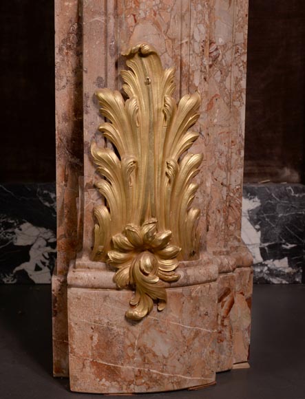 Alfred Emmanuel Beurdeley,Exceptional mantel made in Sarrancolin marble and gilt bronze for Cornelius II Vanderbilt, 1893-16