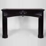 Antique Regence style fireplace in Black marble from Belgium