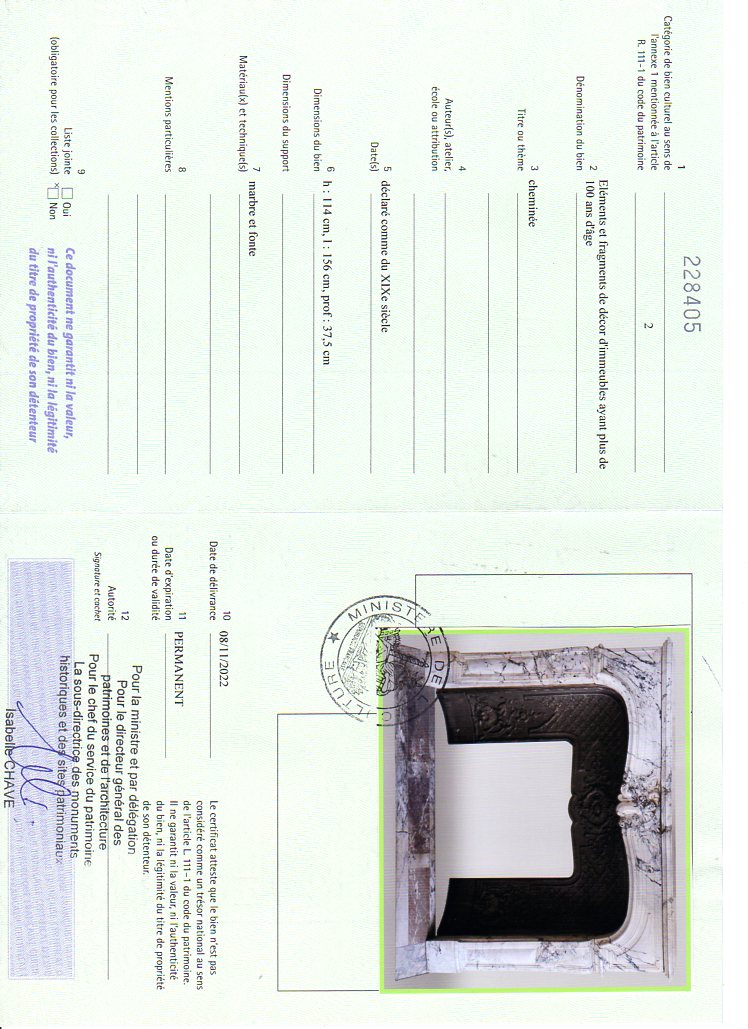 Export certificate