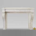 Antique Restoration style fireplace in Carrara marble