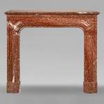 Louis XIV style mantel in red Campan marble