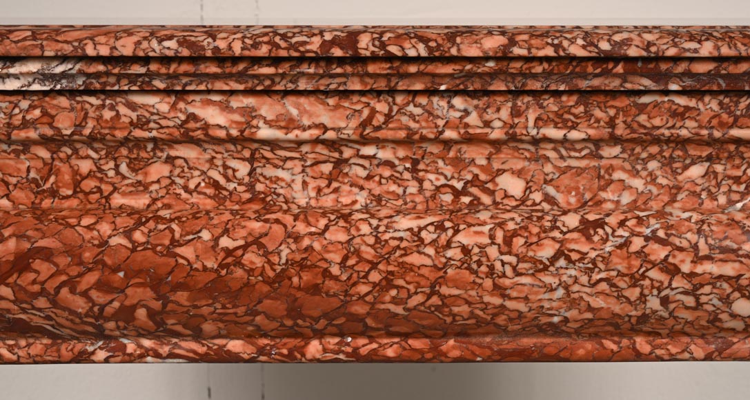 Louis XIV style mantel in red Campan marble-2