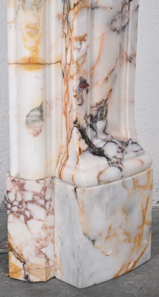 Louis XV style fireplace in Breccia Nuvolata marble-9